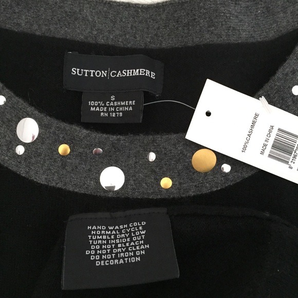 Sutton cashmere embellished black cashmere dress - Picture 6 of 6